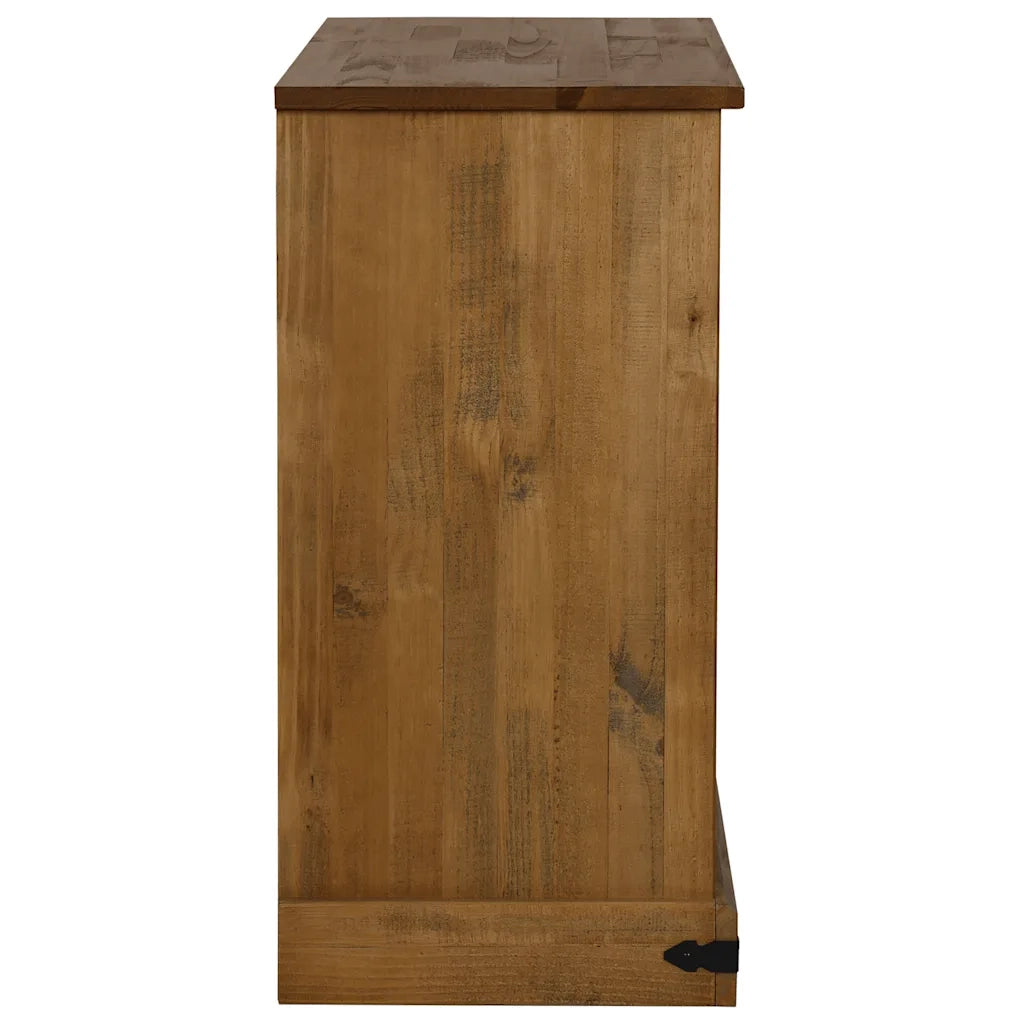 Credenza HALDEN 2 Ante Scorrevoli 112x40x80 cm Legno Massello