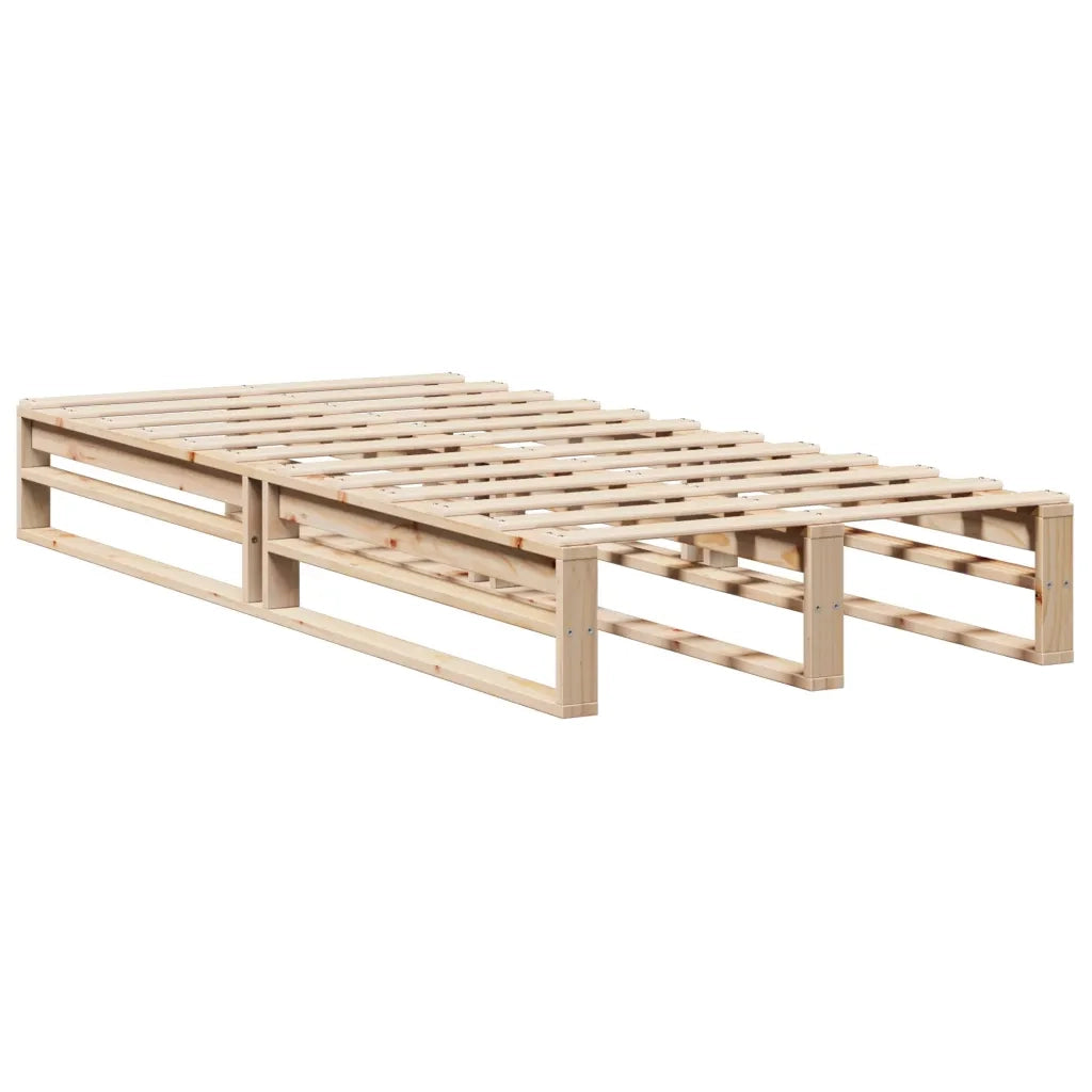 Giroletto senza Materasso-Struttura Letto 100x200 cm in Legno Massello di Pino 446236