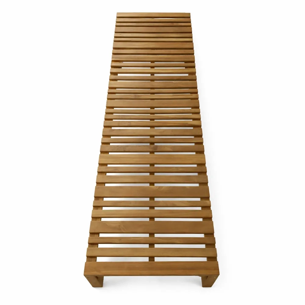Lettino Prendisole con Schienale Regolabile in Legno Teak – Elafonisi