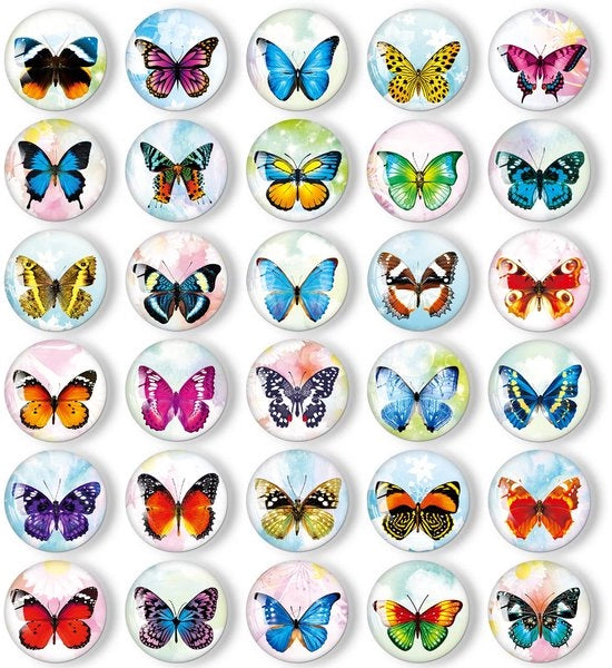 30 pezzi di magneti per lavagne magnetiche, magneti farfalla per frigoriferi, decorativi magneti per frigoriferi, lavagne bianche, lavagne per appunti, lavagne per la cucina, lavagne per la scuola, ufficio, regali per bambini e adulti