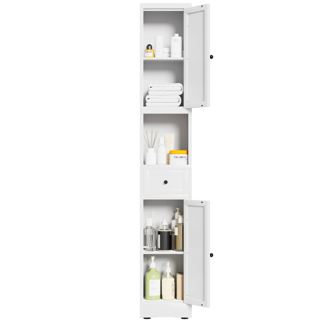 Armadio alto in metallo bianco 180,34 cm con 5 livelli