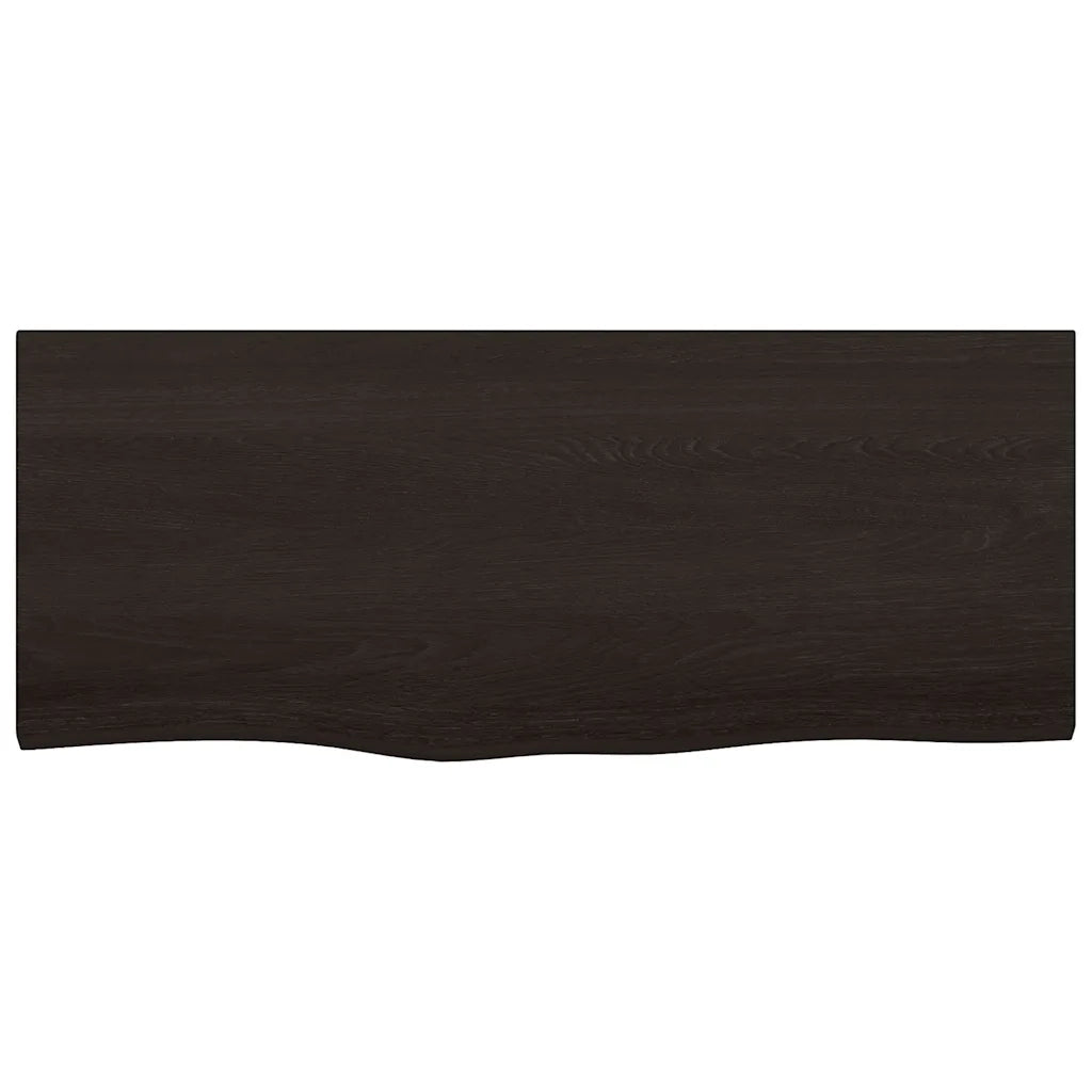 Piano Bagno Marrone Scuro 100x40x(2-6)cm Legno Trattatocod mxl 78906