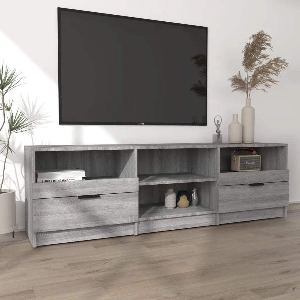 Mobile TV Grigio Sonoma 150x33,5x45 cm in Legno Ingegnerizzato 817115