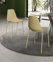 E-STYLO Sedia moderna in polipropilene, perfetta per arredare con stile cucine, sale da pranzo, soggiorni e ambienti contract come bar e ristoranti, 49cm X 48.5cm H. 88cm