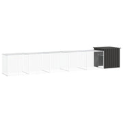 Recinto per pollaio in acciaio zincato antracite 600 x 91 x 100 cm 02_0043930