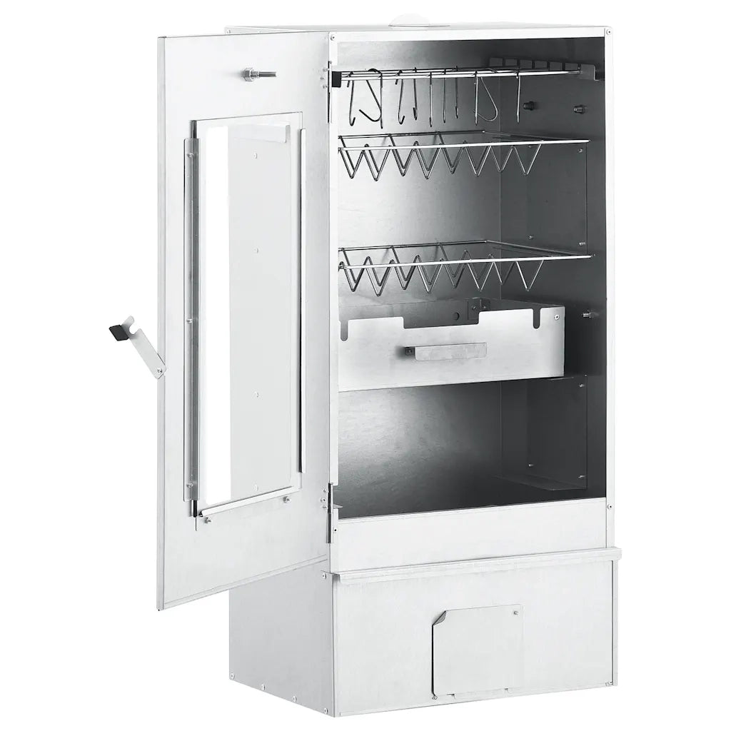 Forno Affumicatore BBQ con Tavolino in Acciaio Zincato 3187616
