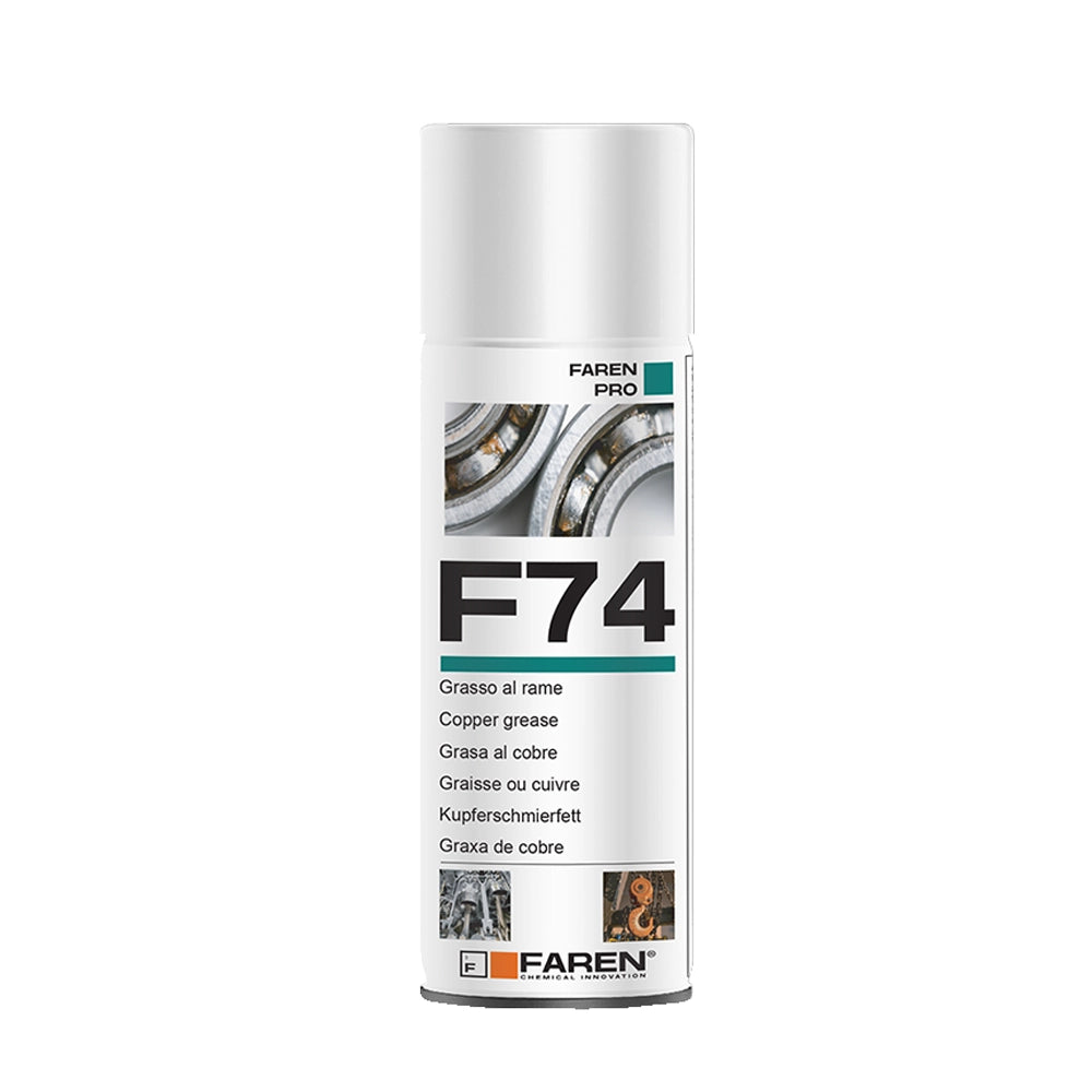 GRASSO LUBRIFICANTE E ANTIGRIPPANTE AL RAME F74 SPRAY 400ml RESISTE A 1000°FAREN