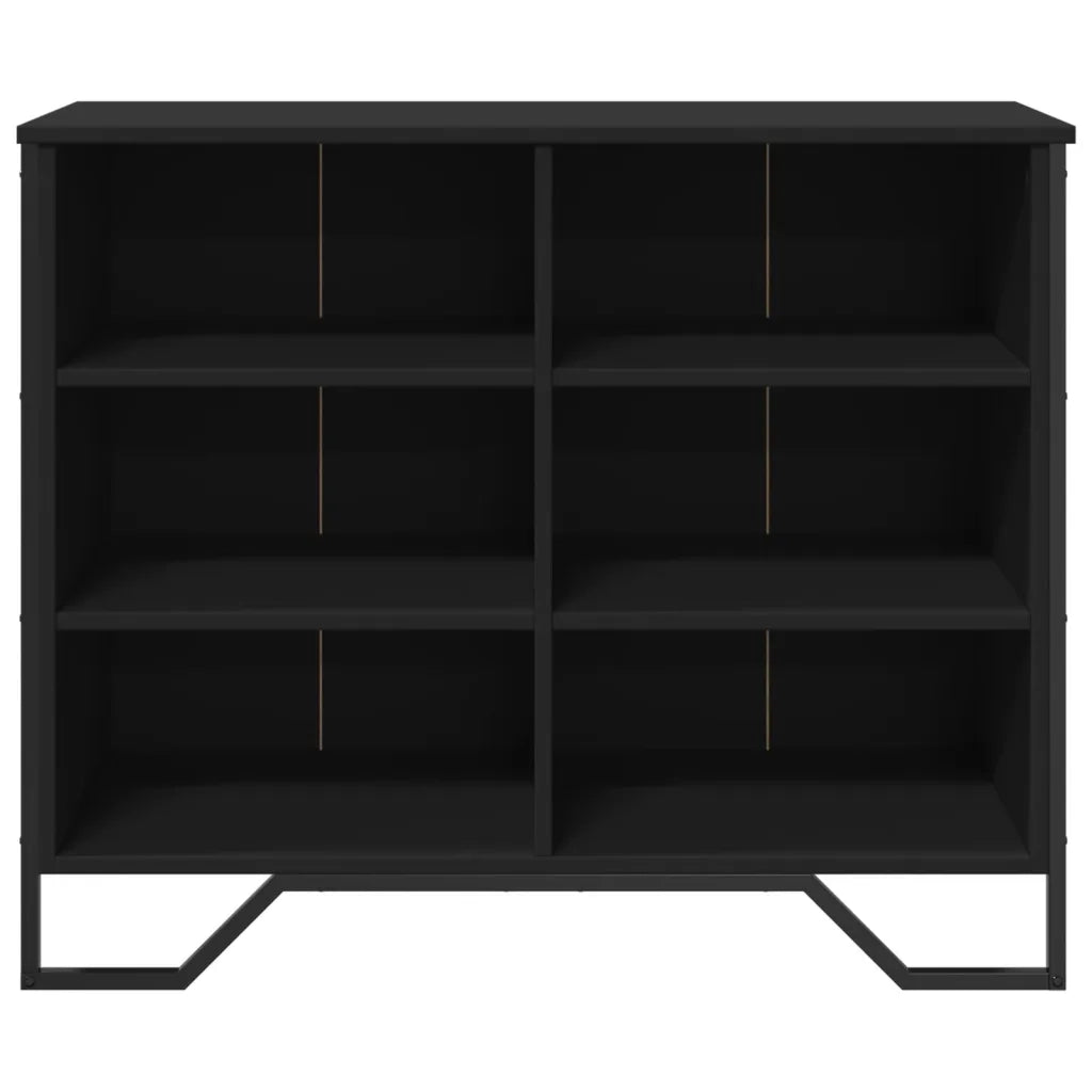 Credenza Nera 91x35,5x74,5 cm in Legno Multistrato 848549