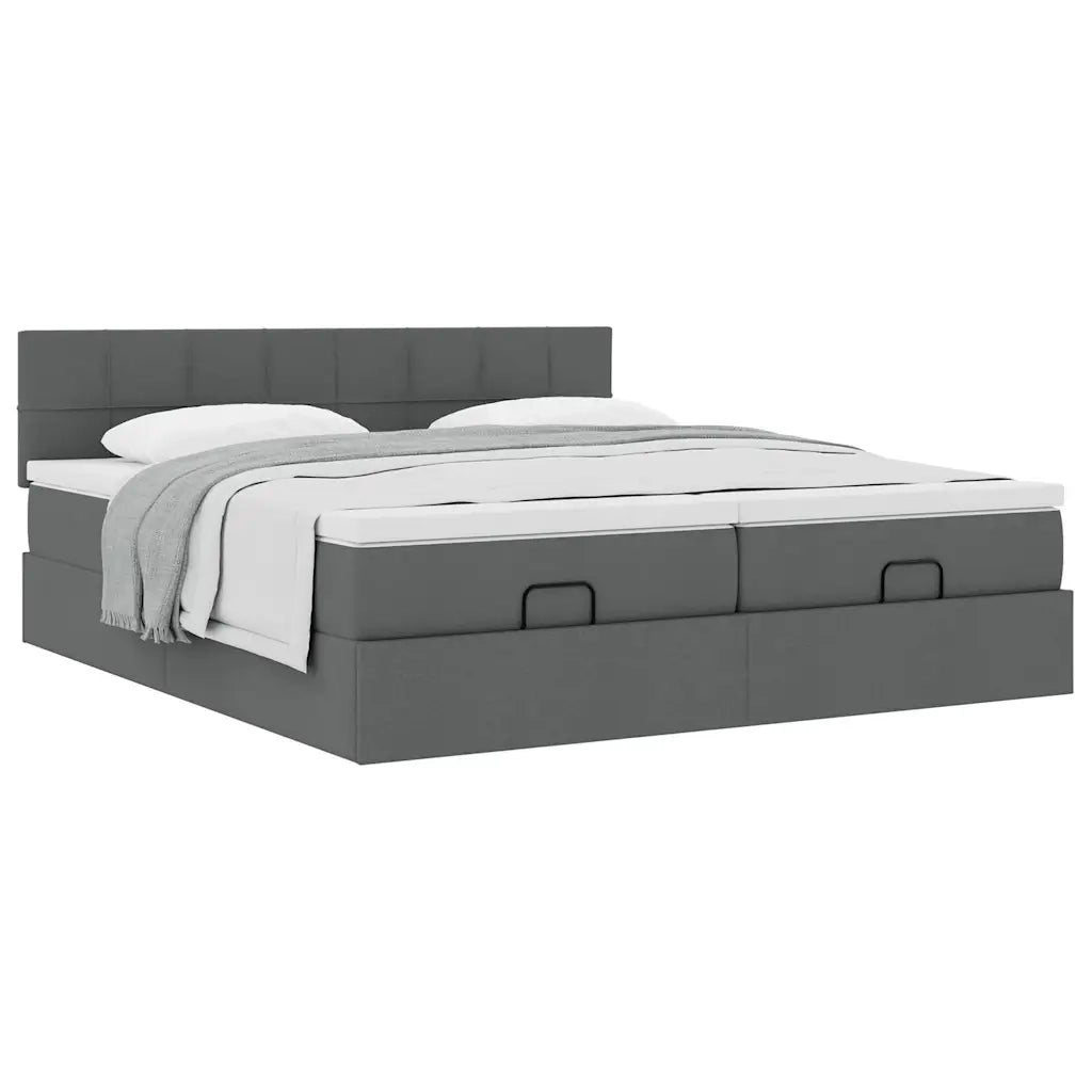 Struttura Letto Pouf con Materassi 180x200 cm in Tessuto 3311995