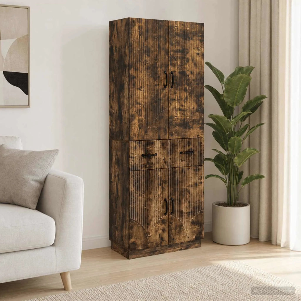 Set di armadi 2 pcs Rovere Fumo Legno ingegnerizzato 3416831