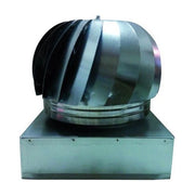 Tecnoforte Officine 9775332 Fumaioli Eolici in Acciaio Inox Base Quadrata 32x32 cm colore Acciaio