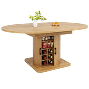 Tavolo da pranzo con piano estraibile e vano contenitore per cucina in MDF e metallo