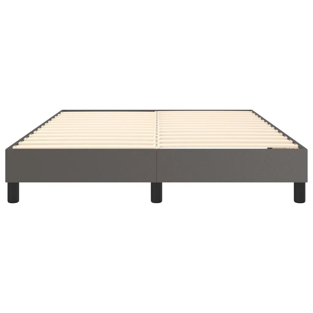 Struttura Letto a Rete a Molle-Giroletto Grigio 140x190 cm in Similpelle 734656
