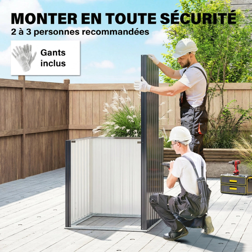 Casetta da Giardino in Metallo ¨C Xylo ¨C Grigio Antracite 83x89x163cm