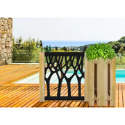 BOSCO - Pannello in PVC traforato - Parasole Misura: 73x73 cm, Colore: nero