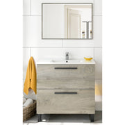 Mobile Bagno Kit Athena 2 Cassetti Cm.80 Rovere
