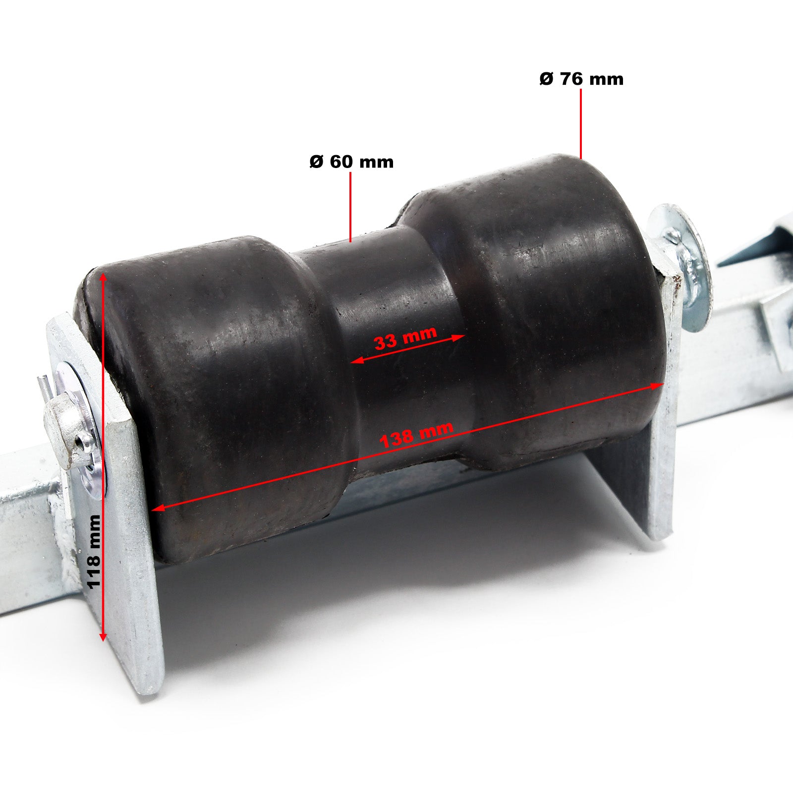 Rulli carrello barca Staffa di supporto 80 cm max 500 kg per alaggio imbarcazioni