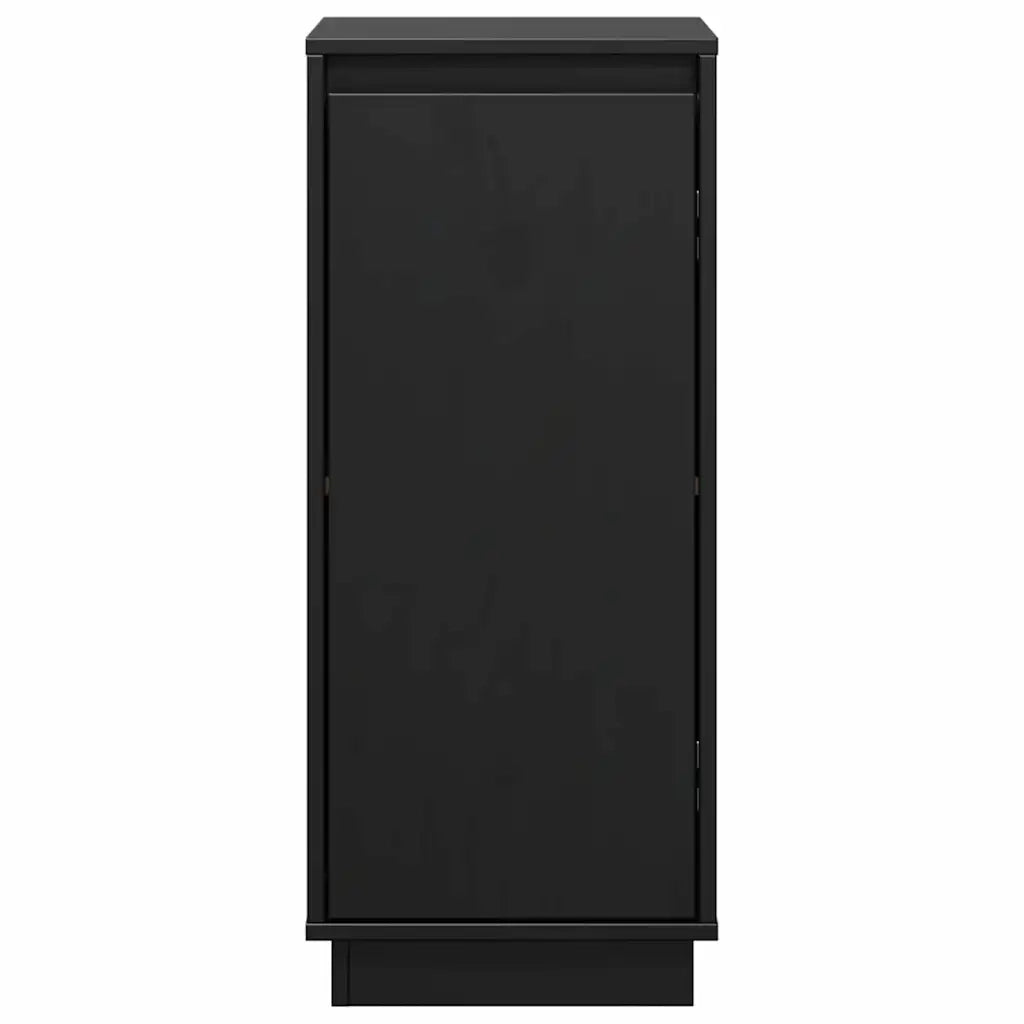 Credenze 2 pz | Madia | Buffet da pranzo | Armadio da pranzo Nere 31,5x34x75 cm in Legno Massello di Pino