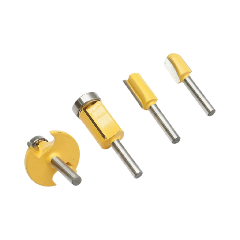 Set di 35 frese per legno con cuscinetto, albero in acciaio da 8 mm per fresatrice