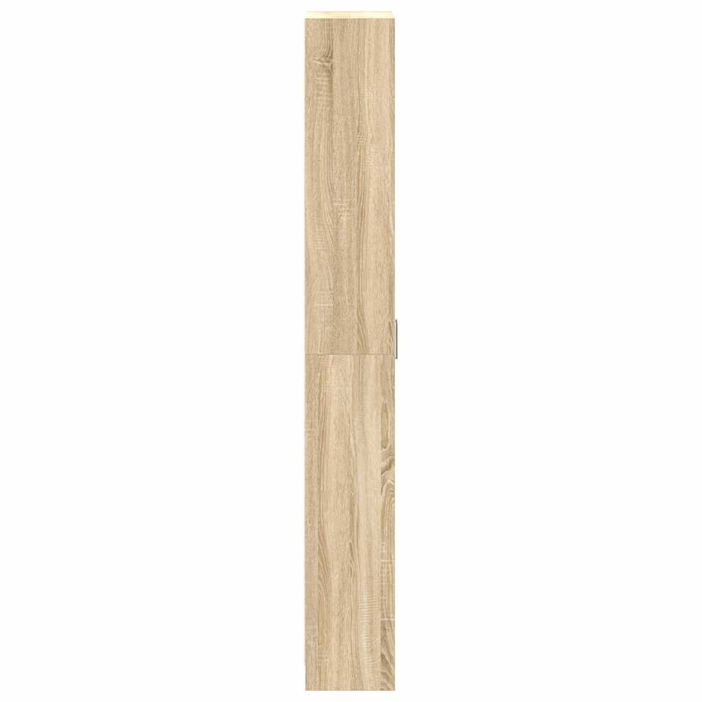Mobile contenitore moderno 55 x 25 x 189 cm con 5 ripiani design pulito camera da letto legno di rovere Sonoma ingegnerizzato 02_0055917