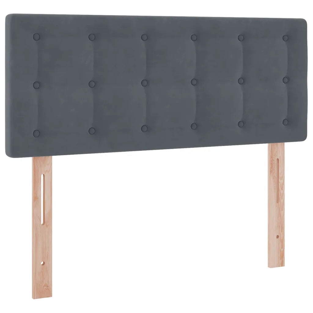 Letto con contenitore e LED Grigio scuro 120 x 200 cm Velluto 3371506