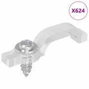 Clip per Striscia LED 12 pz Trasparente 23,8 x 7,3 x 4,3 mm CFW1284965