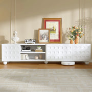 Mobile TV ULEVR 200x40x44 cm con 3 ante e 2 vani semiaperti, bianco