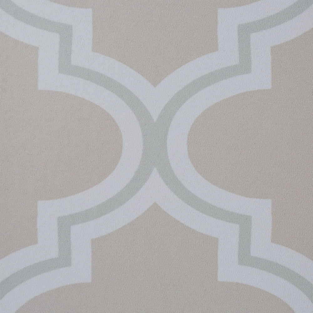 Tappeto passatoia beige poliestere 80 x 300 cm orientale quadrifoglio motivo soggiorno camera da letto decorazioni