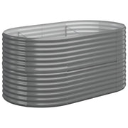 Fioriere | Cassetta per fiori | Letto Giardino Acciaio Zincato 152x80x68 cm Grigio
