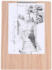 Tavolozzo da disegno 8K formato - Borsa da disegno in legno - Clip metallico - Leggero - Resistente allo shock - Dimensioni 40x28,8 cm