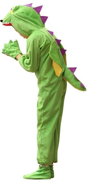 Costume di Dinosauro - Overall di Dinosauro - Set di Costume per Bambini - Costume di Animale - Costume di Dinosauro - Realizzato in Poliestere Verde