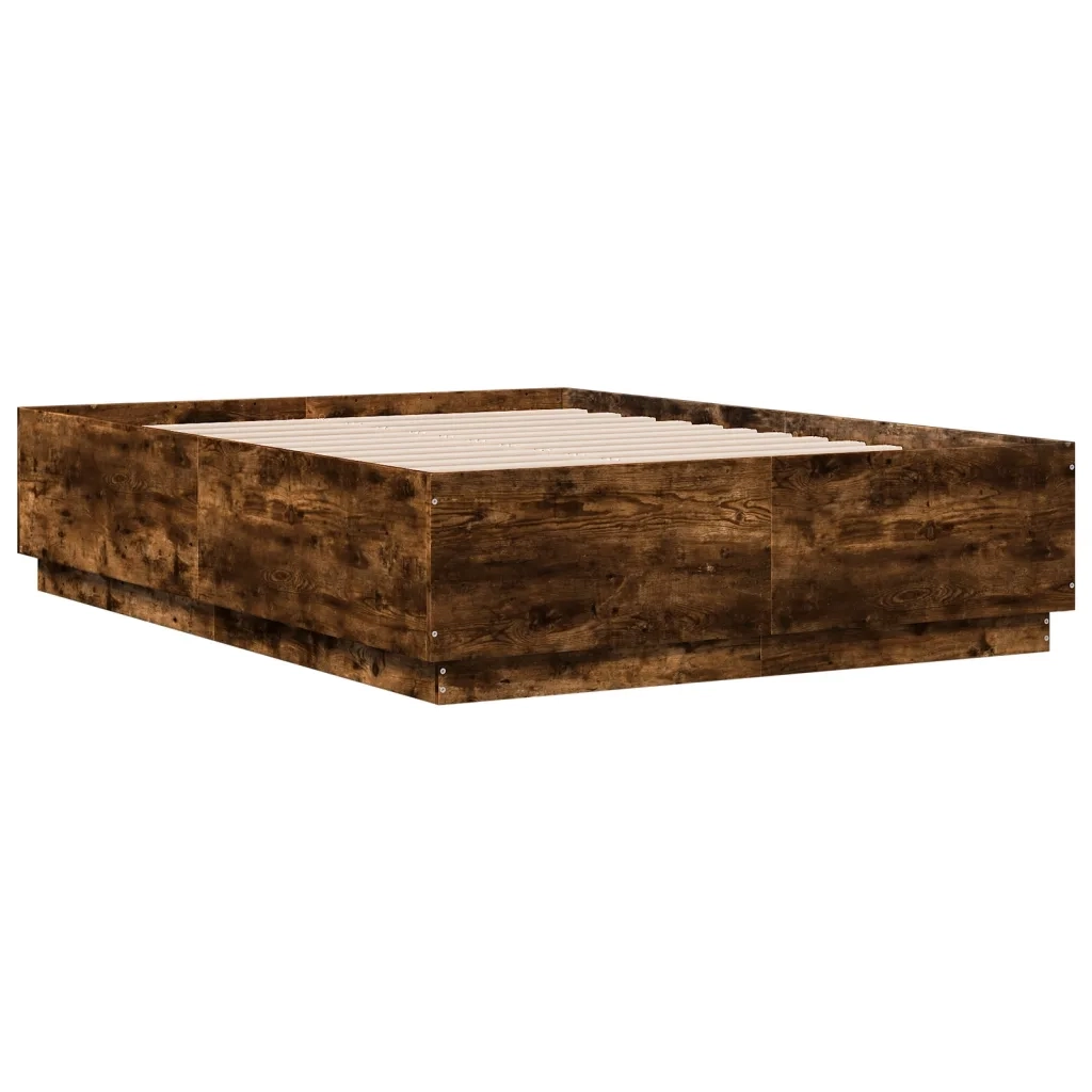 Giroletto Luci LED Rovere Fumo 135x190 cm Legno Multistrato 3209650