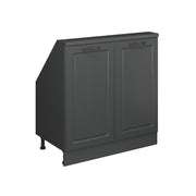 Mobile cucina sottotetto R-Line Antracite rustico/Antracite 80 cm con 2 porte Vicco