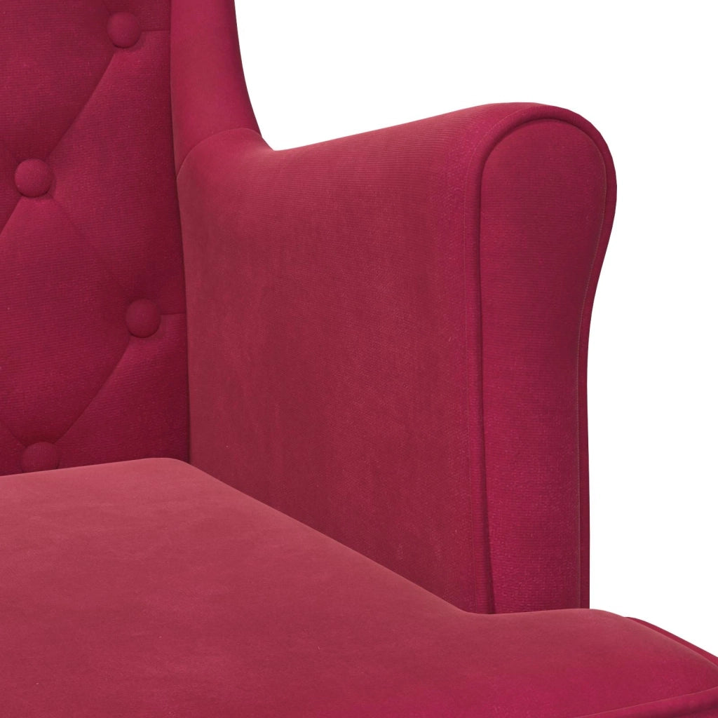 Poltrona | Sedia Relax Rosso Vino Velluto