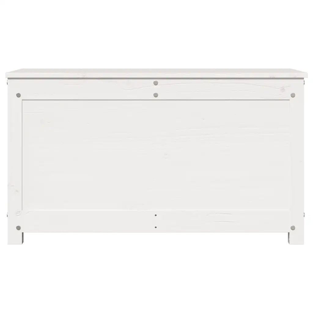 Contenitore Portaoggetti Bianco 80x40x45,5cm Massello di Pino 823535
