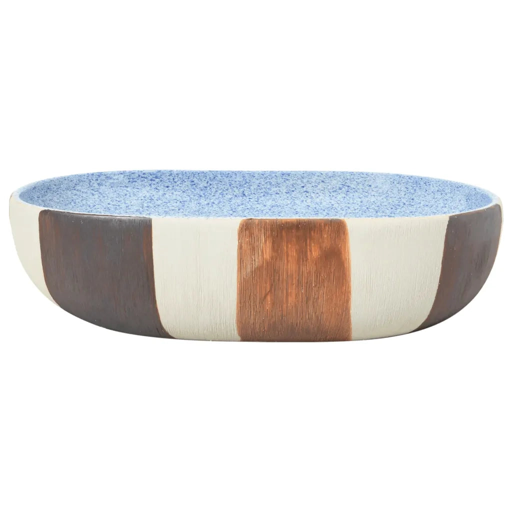 Lavabo da Appoggio Multicolore Ovale 59x40x14 cm Ceramica CFW2178992