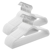 Grucce in velluto set da 20 antiscivolo spessore 6 cm salvaspazio gancio girevole a 360° lunghezza 45 cm per cappotti camicie abiti pantaloni bianche 12_0005067