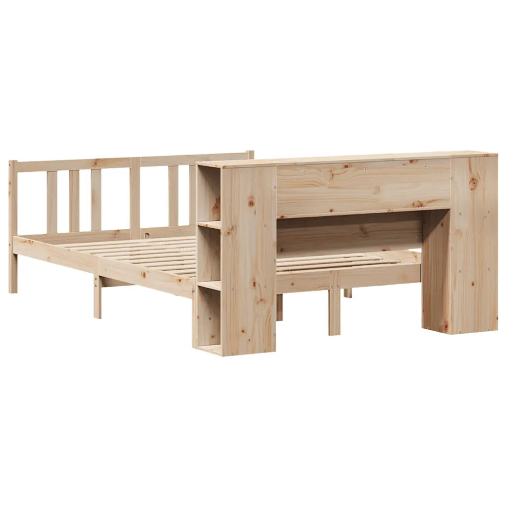 Letto Libreria senza Materasso 135x190 cm in Legno di Pino 3322275