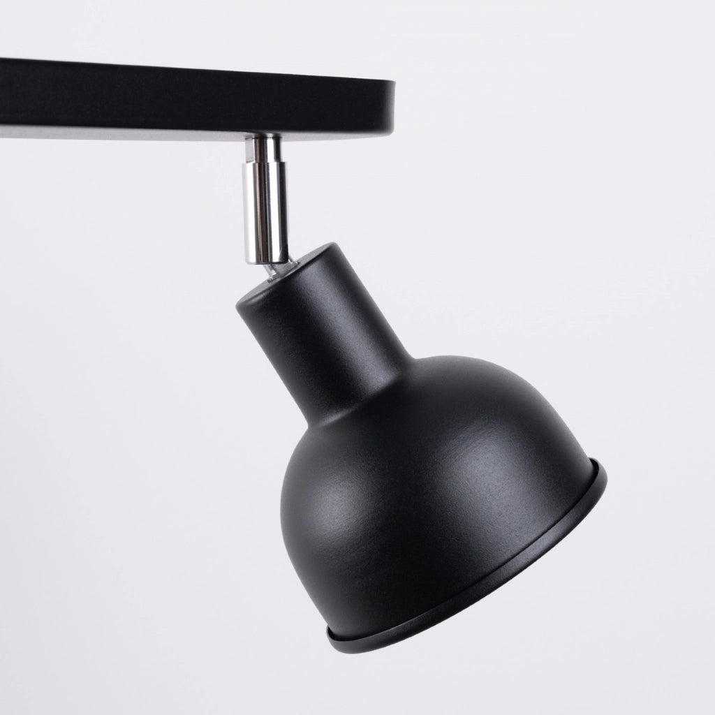 Faretto soffitto minimal doppio nero 2xE27 Pure Lume