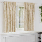Tende in Velluto con tende 2 pcs Crema 175 x 140 cm Velluto 4107699