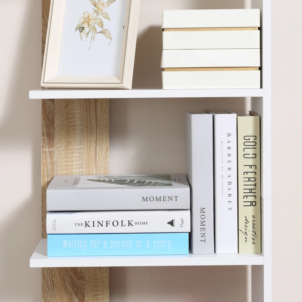 Libreria con Ripiani ¨C zephmum ¨C Bianco Rovere 45x21x170 cm