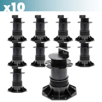 Set 10 supporti per pavimenti galleggianti Altezza regolabile 140-210mm Max 2700 kg Piedini per decking