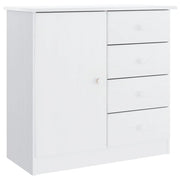 Credenza | Madia | Buffet da pranzo | Armadio da pranzo ALTA Bianca 77x35x73 cm in Legno Massello di Pino