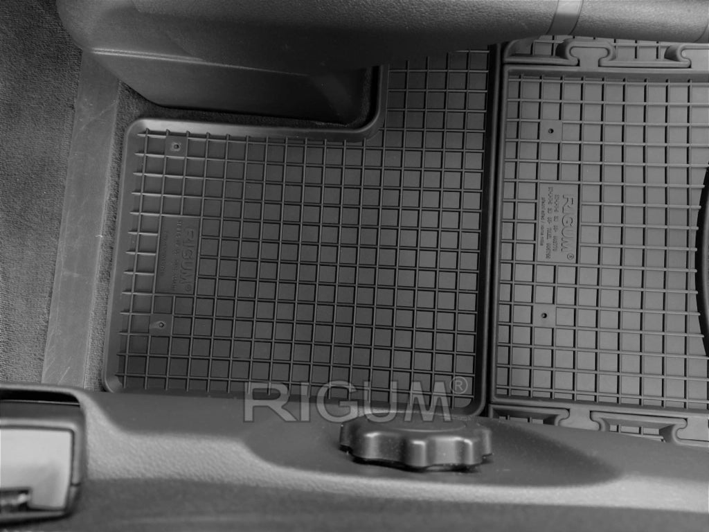 Tappeti Gomma anteriori per VW T5 dal 2003 al 2015 - 2 posti + Tunnel