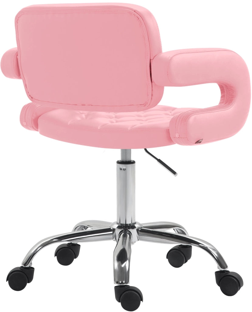 Sgabello da lavoro Dublin in similpelle rosa