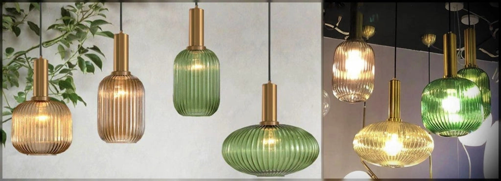 Lampada Da Soffitto Pensile Di Vetro Verde APP465-1CP
