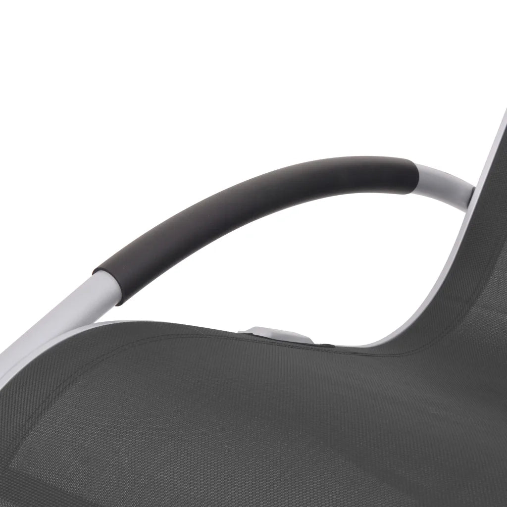 Sedia a Dondolo da Giardino Nera in Textilene cod mxl 53145