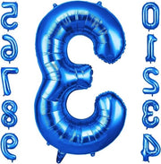 Balloon Digitale 101 CM Helio Nummer Ballooni XXL Blu 40 pollici - Decorazione Per Feste Di Compleanno
