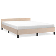 Letto matrimoniale | Letto per adulti | Giroletto con Testiera senza Materasso Cappuccino 140x190 cm