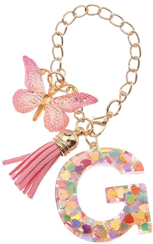 Decorazione della Tazza con Lettere di Farfalla in Lettera G
